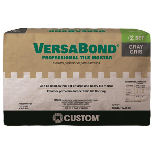 Custom Building Products VersaBond Gray Thin-Set Mortar 50 lb