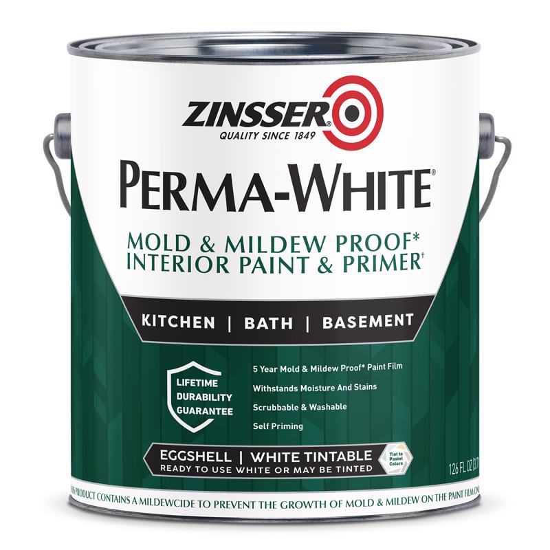 Zinsser Perma-White Eggshell White Water-Based Mold and Mildew-Proof Paint Interior 1 gal