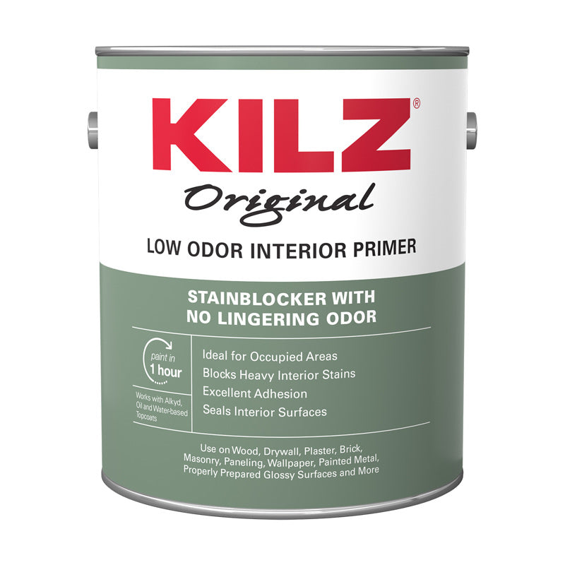 KILZ Original White Flat Oil-Based Alkyd Oil Primer 1 gal