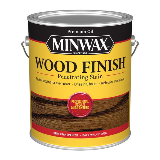 Minwax Wood Finish Semi-Transparent Dark Walnut Oil-Based Penetrating Stain 1 gal