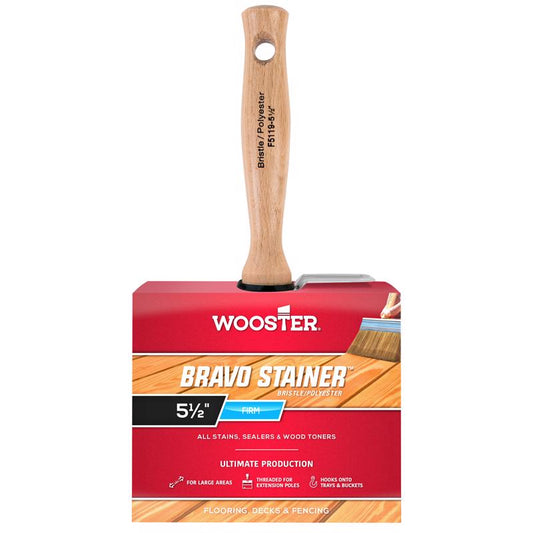 Wooster Bravo Stainer 5-1/2 in. Firm Flat Paint Brush