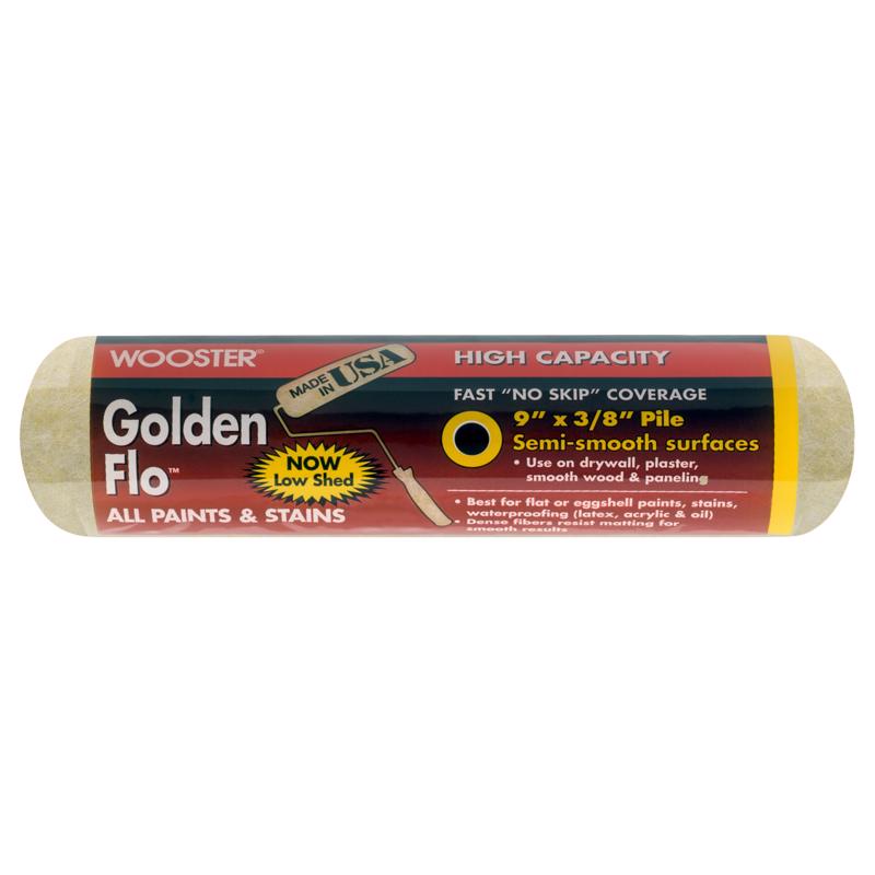 Wooster Golden Flo Fabric 9 in. W X 3/8 in. Paint Roller Cover 1 pk