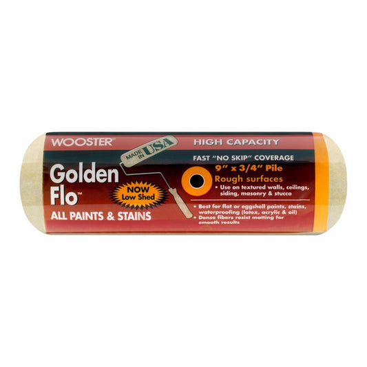 Wooster Golden Flo Fabric 9 in. W X 3/4 in. Paint Roller Cover 1 pk