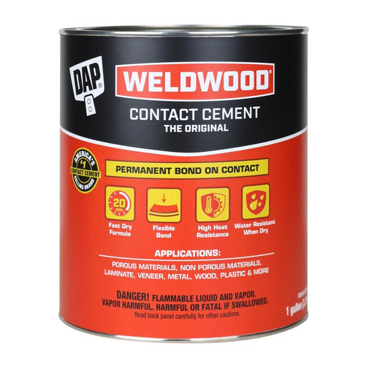 DAP Weldwood High Strength Rubber Tan Contact Cement 1 gal