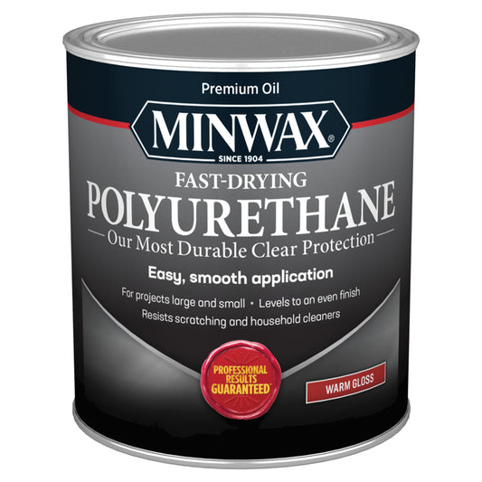 Minwax Gloss Clear Oil-Based Fast-Drying Polyurethane 1 qt