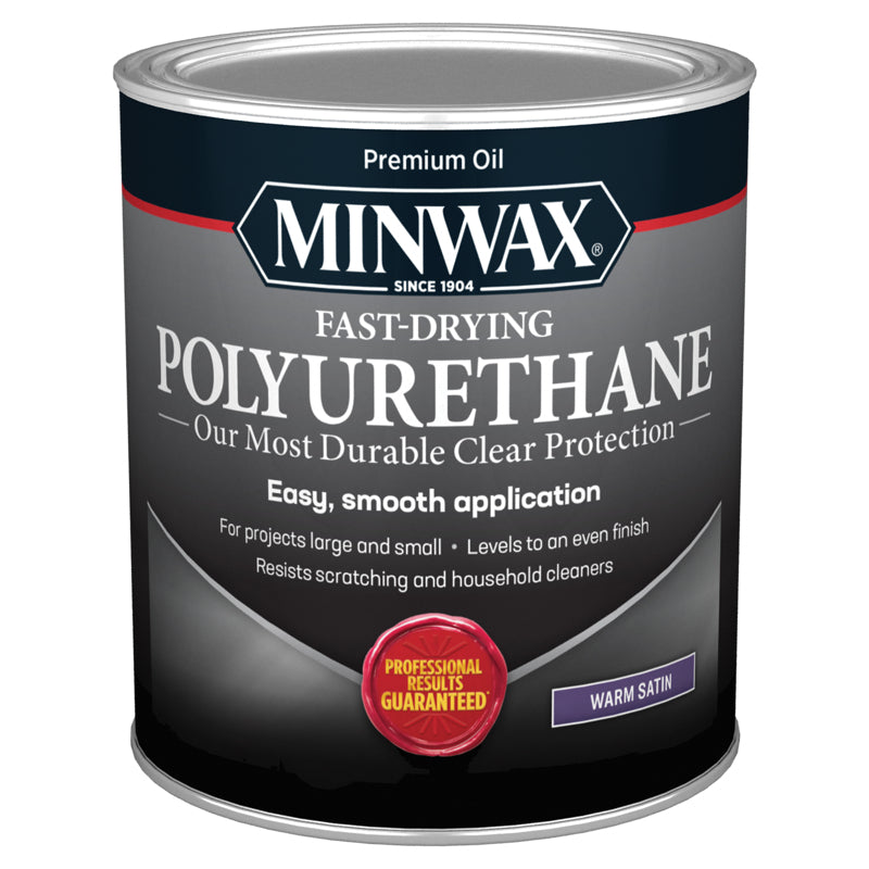 Minwax Satin Clear Oil-Based Fast-Drying Polyurethane 1 qt