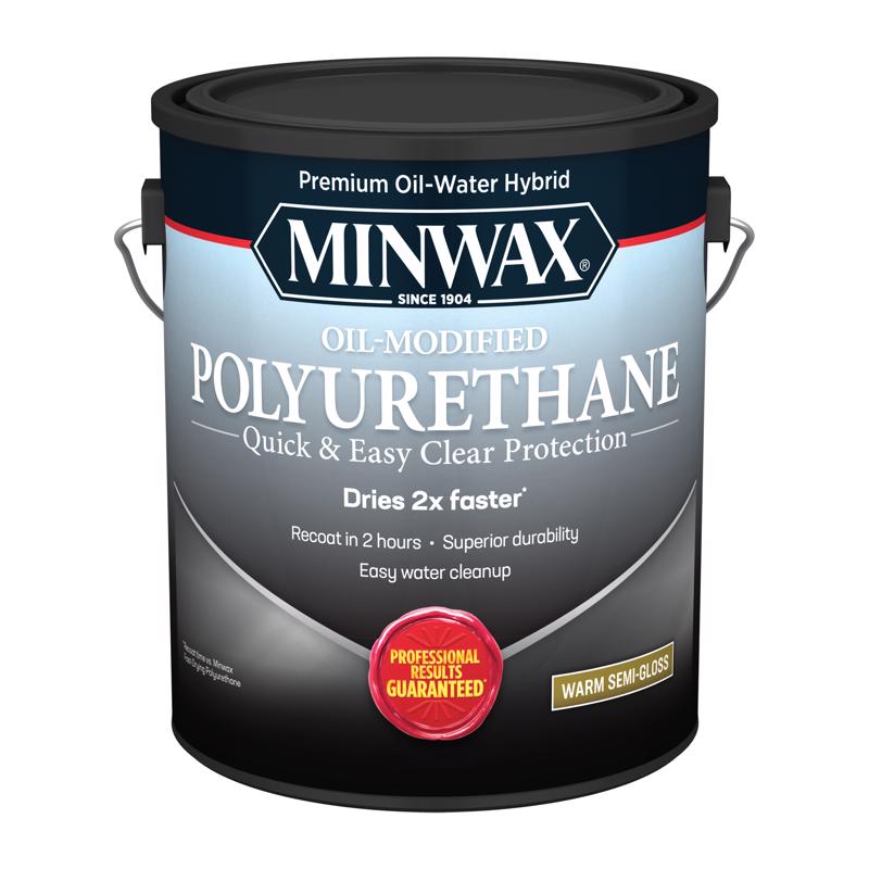 Minwax Oil-Modified Semi-Gloss Clear Water-Based Polyurethane 1 gal