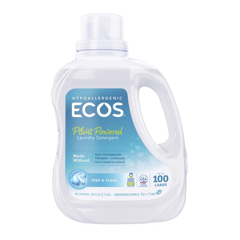 ECOS PRO Free & Clear Scent Laundry Detergent Liquid 100 oz 1 pk