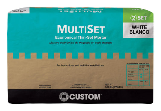 Custom Building Products MultiSet White Thin-Set Mortar 50 lb