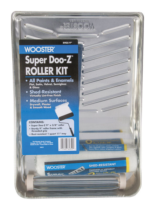 Wooster Super Doo-Z 9 in. W Cage Paint Roller Kit Threaded End