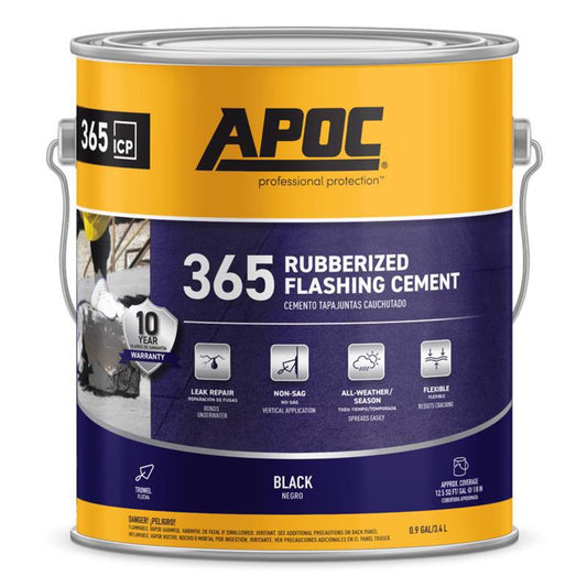 APOC Gloss Black Rubber Roof & Flashing Cement 3.6 qt