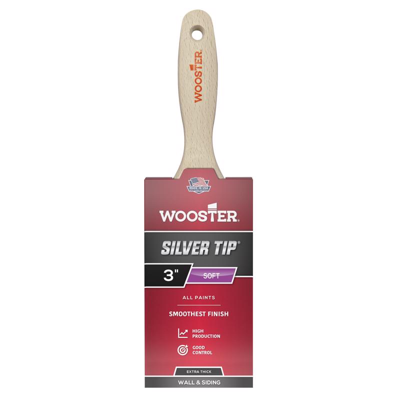 Wooster Silver Tip 3 in. Soft Flat Paint Brush