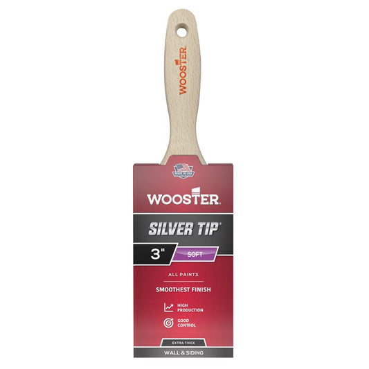 Wooster Silver Tip 3 in. Soft Flat Paint Brush