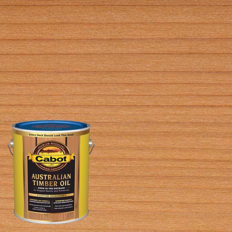 Cabot Australian Timber Oil Low VOC Transparent Amberwood Oil-Based Australian Timber Oil 1 gal