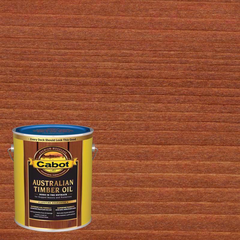 Cabot Australian Timber Oil Low VOC Transparent Jarrah Brown Oil-Based Australian Timber Oil 1 gal