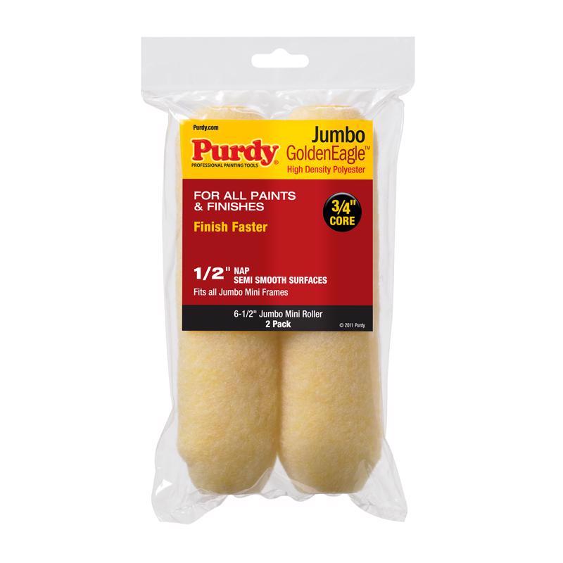 Purdy GoldenEagle Polyester 6.5 in. W X 1/2 in. Jumbo Mini Paint Roller Cover 2 pk