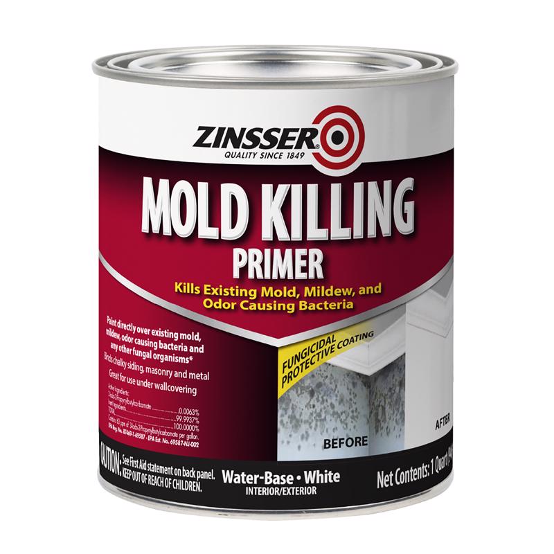 Zinsser White Water-Based Acrylic Mold Killing Primer 1 qt