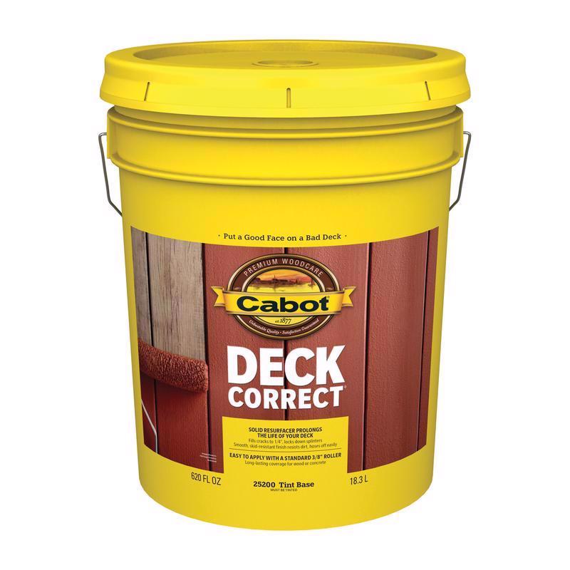 Cabot DeckCorrect Solid Tintable Tint Base Acrylic Deck Resurfacer 5 gal