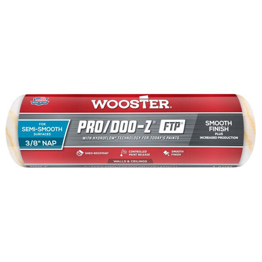 Wooster Pro/Doo-Z FTP Synthetic Blend 9 in. W X 3/8 in. Paint Roller Cover 1 pk