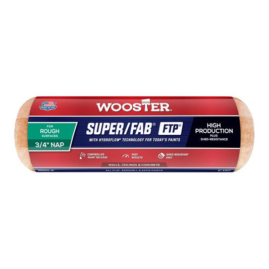 Wooster Super/Fab FTP Synthetic Blend 9 in. W X 3/4 in. Regular Paint Roller Cover 1 pk