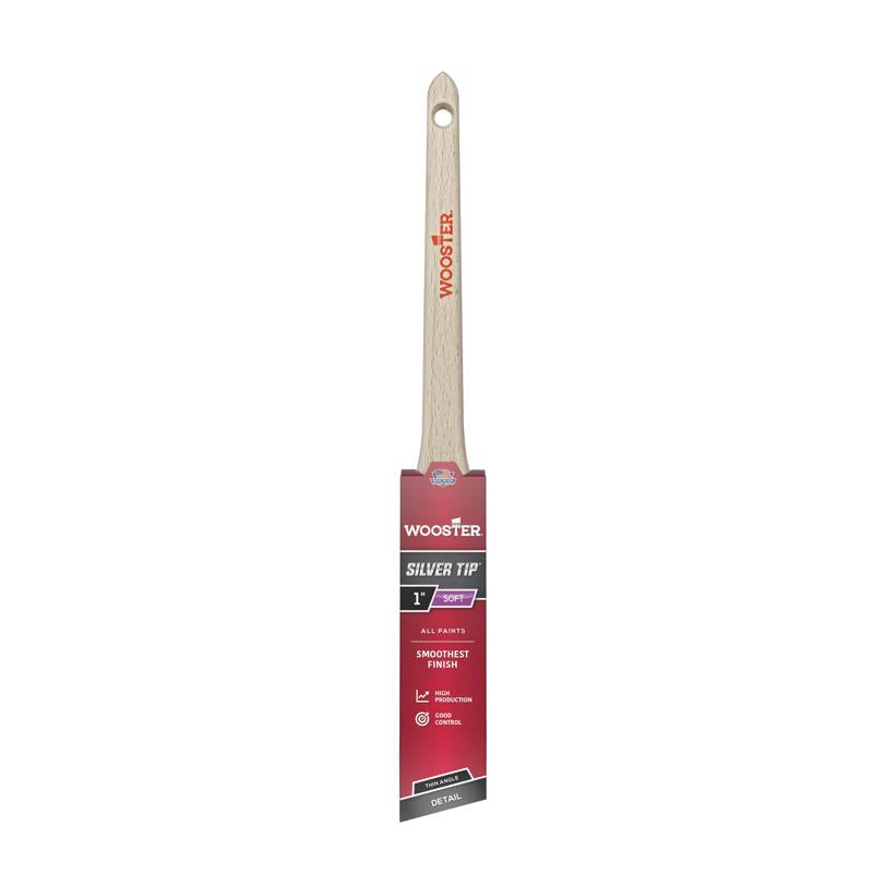 Wooster Silver Tip 1 in. Soft Thin Angle Trim Paint Brush