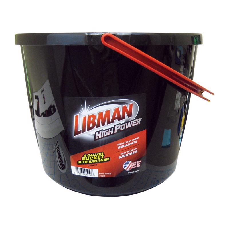 Libman High Power Dual Compartment 4 gal Bucket Black/Red