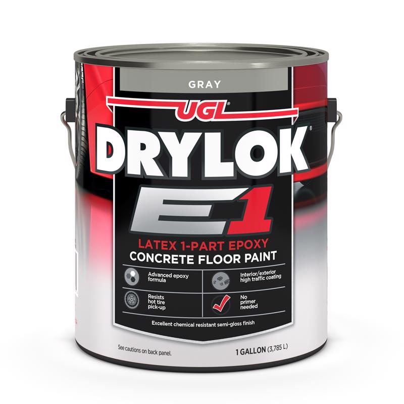 Drylok E1 Semi-Gloss Gray Acrylic Epoxy Blend Epoxy Floor Paint 1 gal