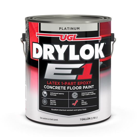 Drylok E1 Semi-Gloss Platinum Acrylic Epoxy Blend Epoxy Floor Paint 1 gal