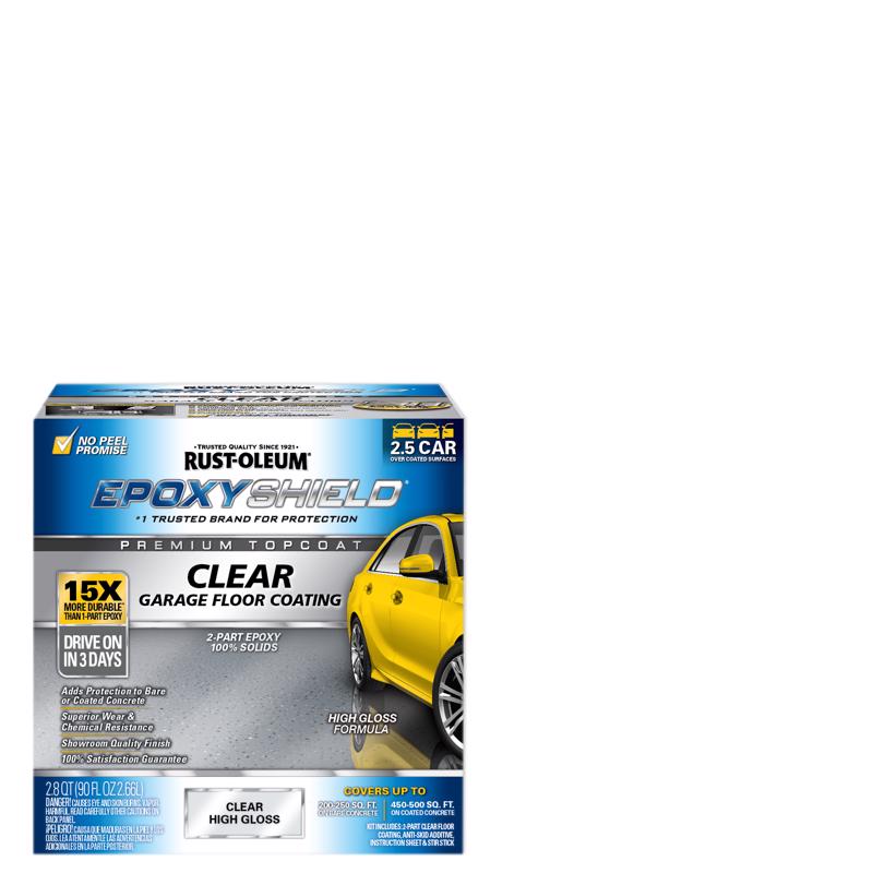 Rust-Oleum EpoxyShield High Gloss Clear Premium Floor Coating Kit 90 oz