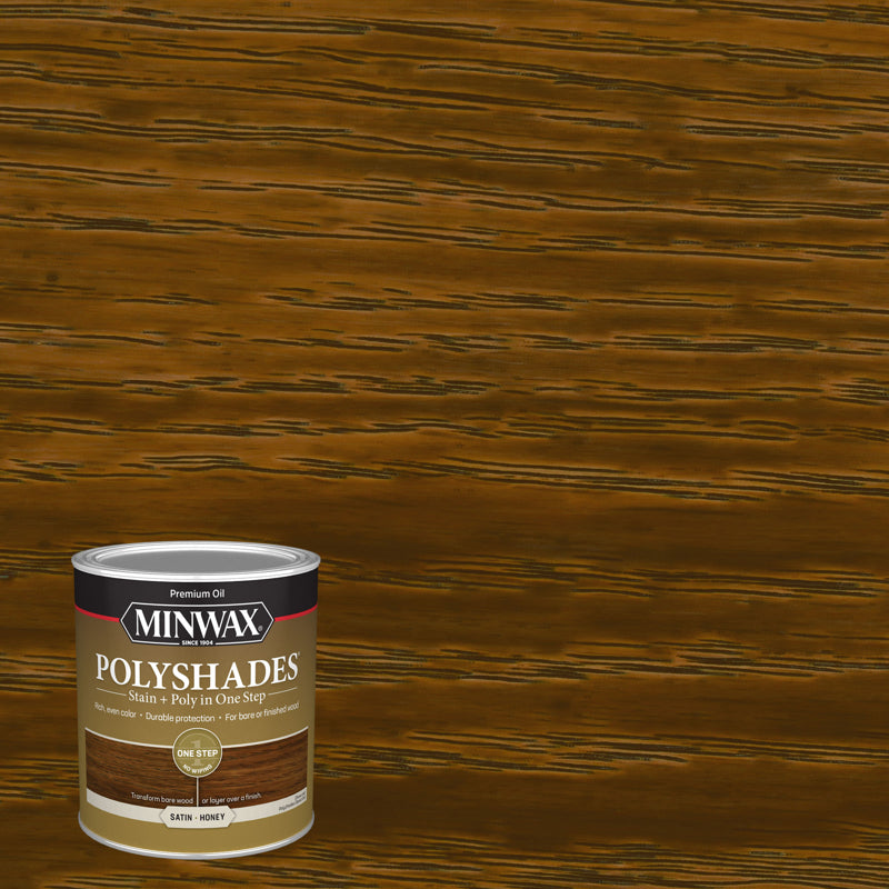 Minwax PolyShades Semi-Transparent Satin Honey Oil-Based Stain/Polyurethane Finish 1 qt