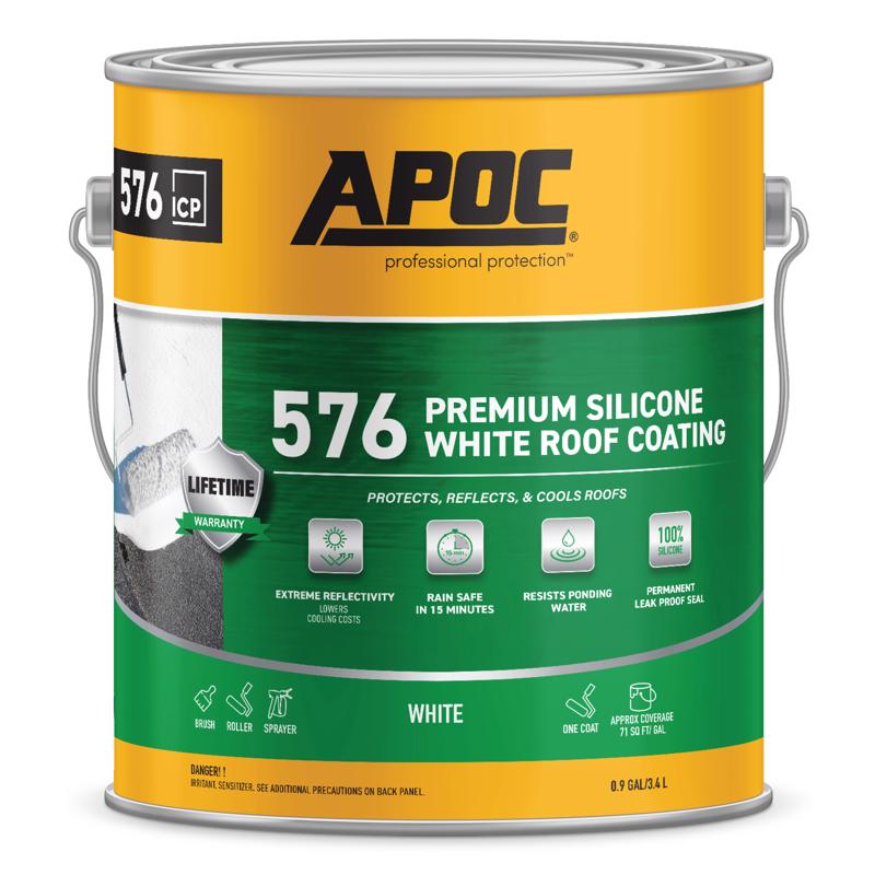 APOC Gloss Bright White Silicone Roof Coating 1 gal