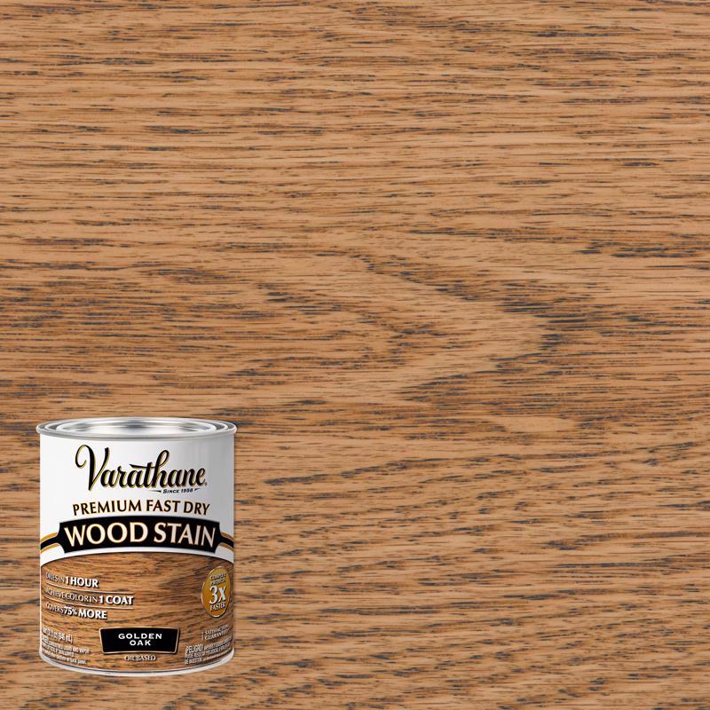 Varathane Semi-Transparent Golden Oak Oil-Based Urethane Modified Alkyd Fast Dry Wood Stain 1 qt