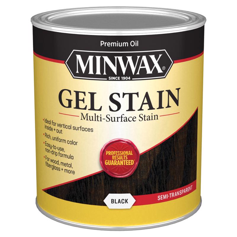 Minwax Gel Stain Semi-Transparent Black Oil-Based Gel Stain 1 qt