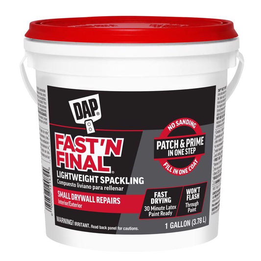 DAP Fast 'N Final Ready to Use White Lightweight Spackling Compound 1 gal