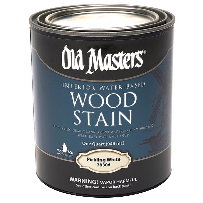 Old Masters Semi-Transparent Pickling White Water-Based Latex Wood Stain 1 qt