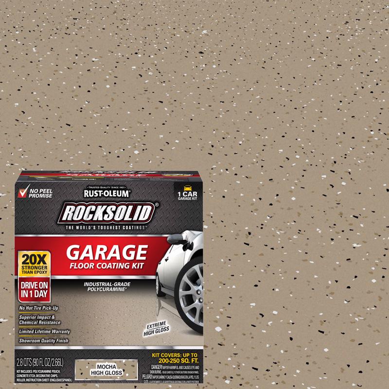 Rust-Oleum RockSolid Mocha Epoxy Garage Floor Coating Kit 76 oz