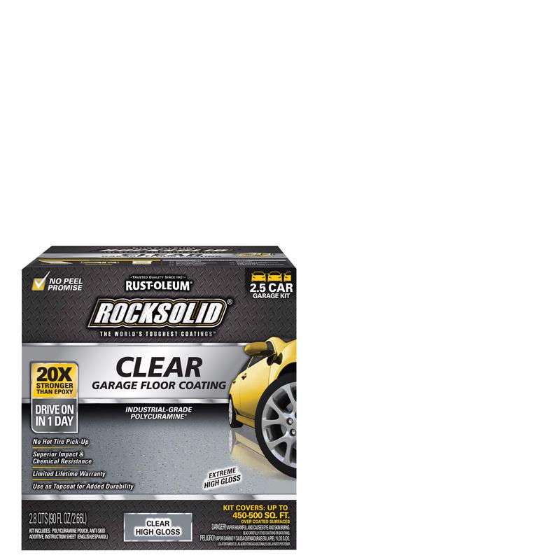 Rust-Oleum RockSolid High-Gloss Clear Garage Floor Coating Kit 90 oz