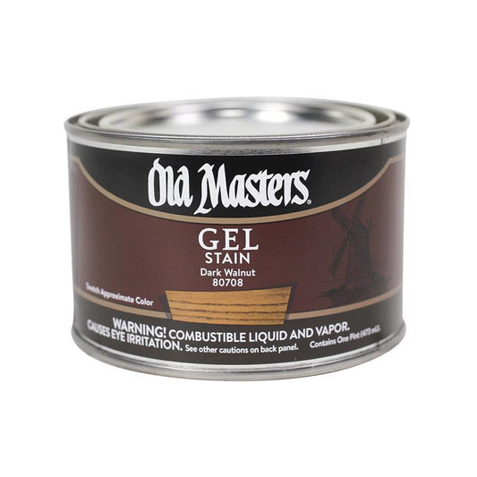 Old Masters Semi-Transparent Dark Walnut Oil-Based Alkyd Gel Stain 1 pt