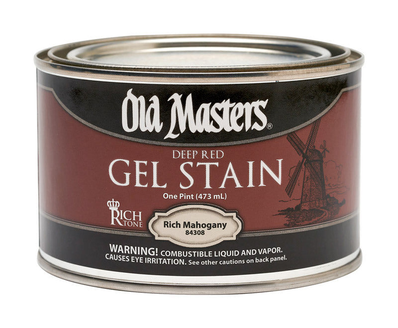 Old Masters Semi-Transparent Rich Mahogany Oil-Based Alkyd Gel Stain 1 pt