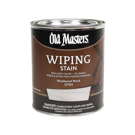 Old Masters Semi-Transparent Weathered Wood Oil-Based Wiping Stain 1 qt