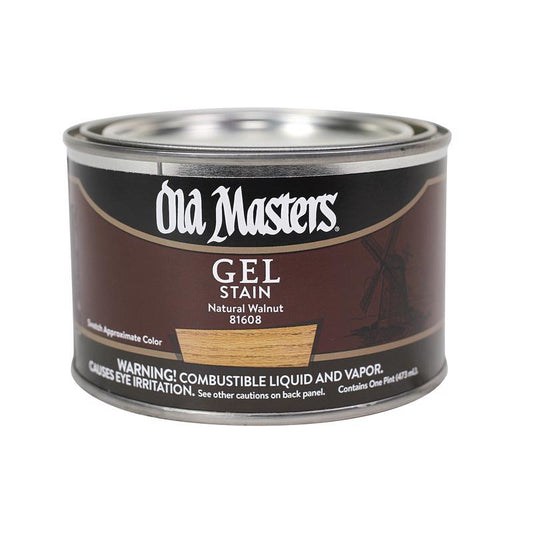 Old Masters Semi-Transparent Natural Walnut Oil-Based Alkyd Gel Stain 1 pt