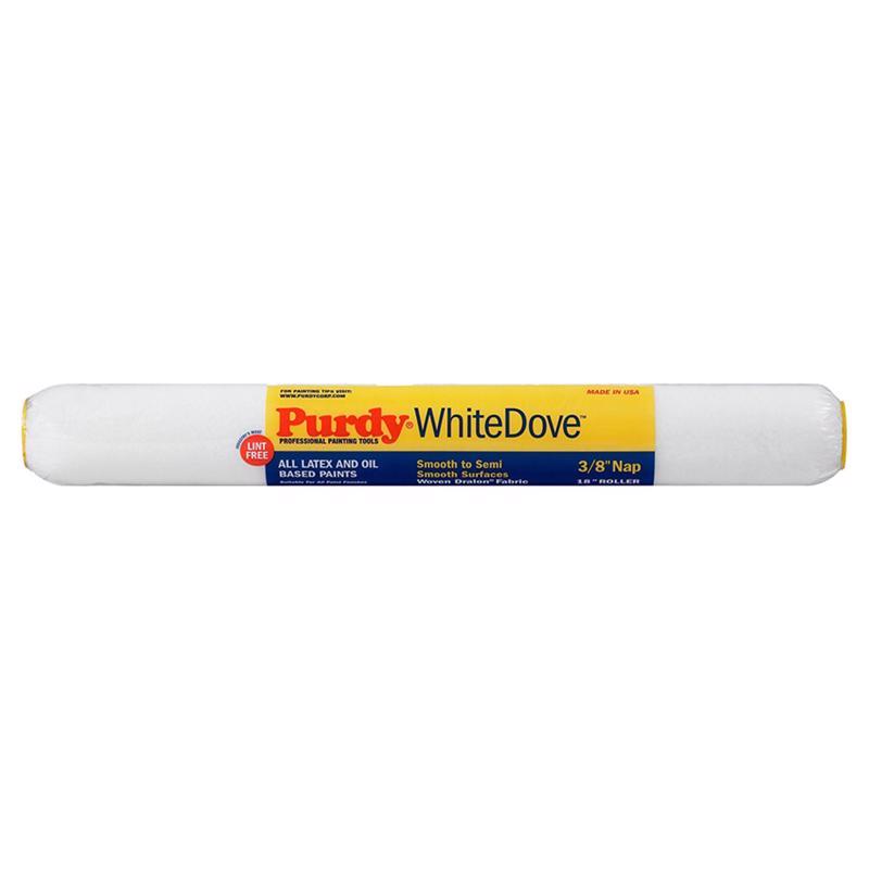 Purdy White Dove Woven Fabric 18 in. W X 3/8 in. Paint Roller Cover 1 pk