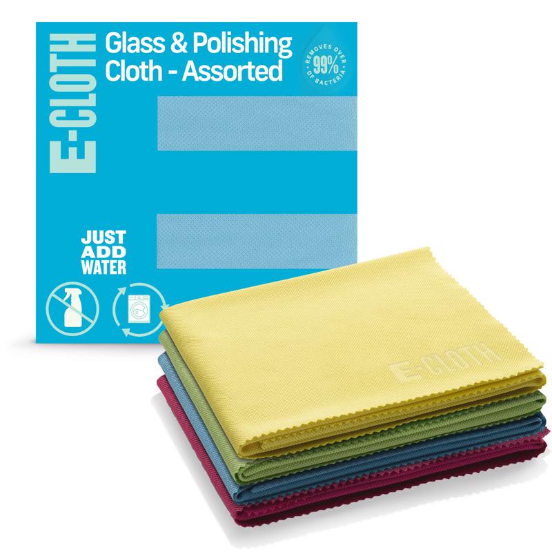 E-Cloth Microfiber Glass and Polish Cloth 16 in. W X 20 in. L 4 pk