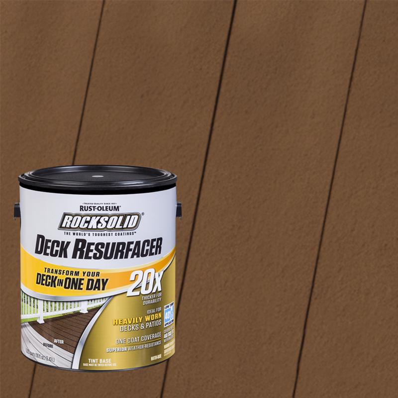 Rust-Oleum RockSolid Semi-Transparent Tintable Tint Base Water-Based Deck Resurfacer 1 gal