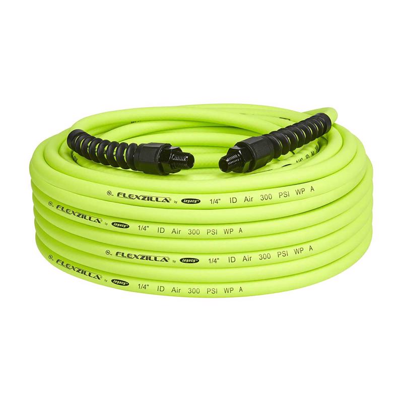 Legacy Flexzilla Pro 100 ft. L X 1/4 in. D Hybrid Polymer Air Hose 300 psi Zilla Green