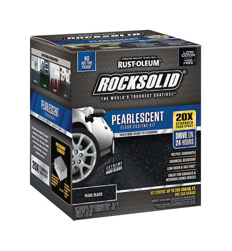 Rust-Oleum RockSolid Pearlescent Pearl Black Epoxy Floor Paint 80 oz