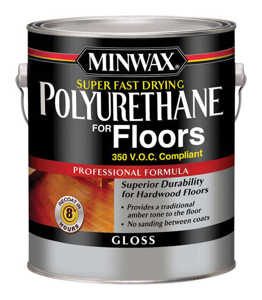 Minwax Gloss Clear Oil-Based Fast-Drying Polyurethane Floor Varnish 1 gal