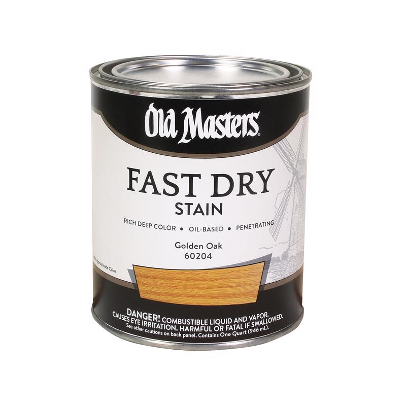 Old Masters Professional Semi-Transparent Satin Golden Oak Oil-Based Alkyd Fast Dry Wood Stain 1 qt