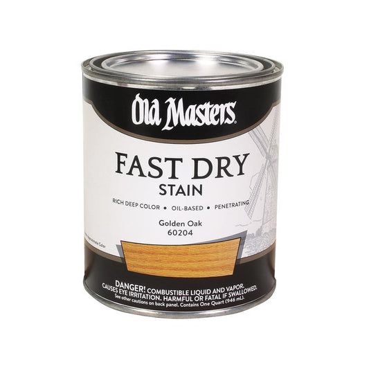 Old Masters Professional Semi-Transparent Satin Golden Oak Oil-Based Alkyd Fast Dry Wood Stain 1 qt