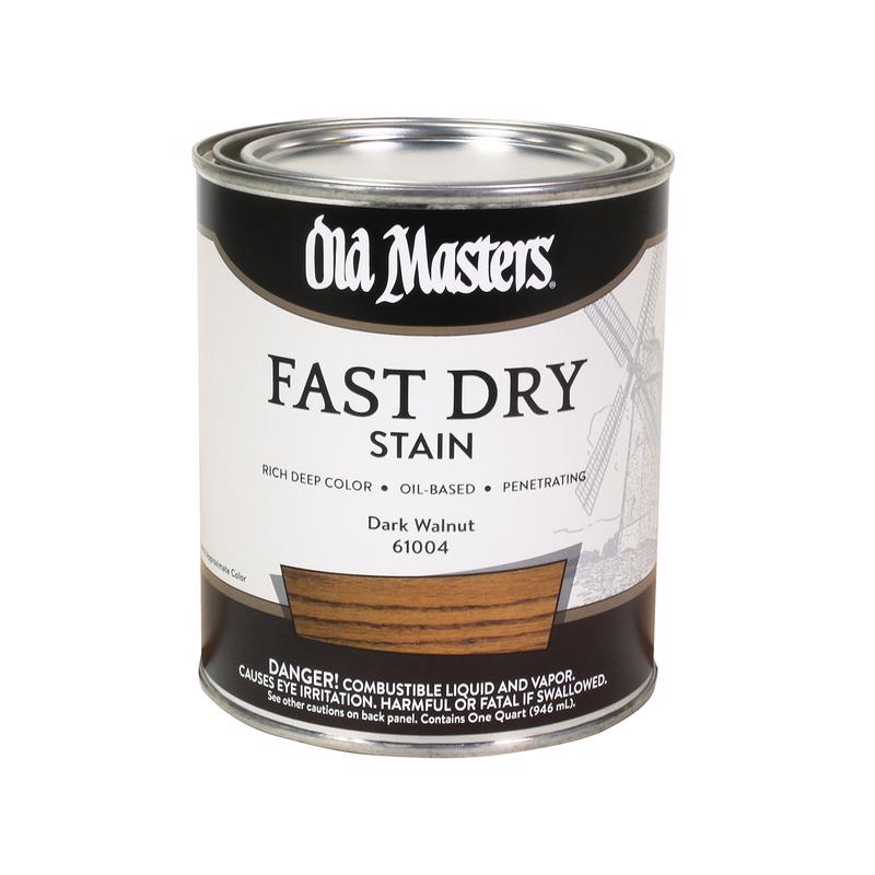 Old Masters Semi-Transparent Dark Walnut Oil-Based Alkyd Fast Dry Wood Stain 1 qt